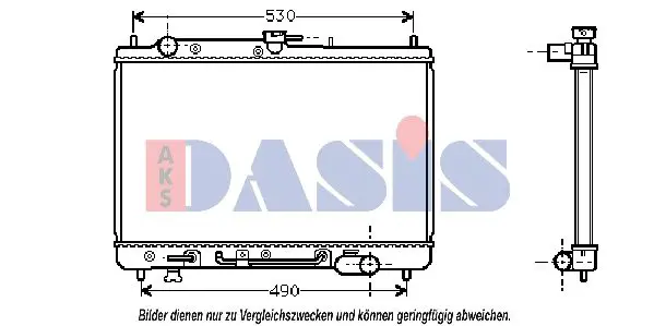 Handler.Part Radiator, engine cooling AKS DASIS 110690N 1