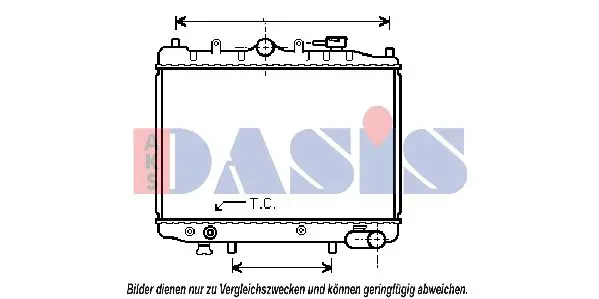 Handler.Part Radiator, engine cooling AKS DASIS 110980N 1