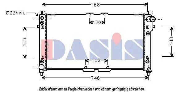 Handler.Part Radiator, engine cooling AKS DASIS 111030N 1