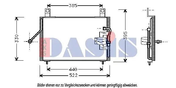 Handler.Part Condenser, air conditioning AKS DASIS 112005N 1