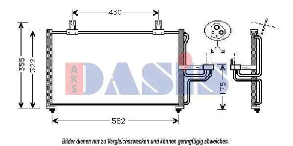 Handler.Part Condenser, air conditioning AKS DASIS 112007N 1