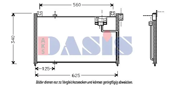 Handler.Part Condenser, air conditioning AKS DASIS 112310N 1