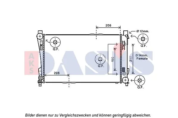 Handler.Part Radiator, engine cooling AKS DASIS 120106N 1