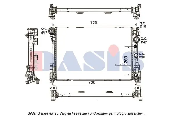 Handler.Part Radiator, engine cooling AKS DASIS 120115N 1