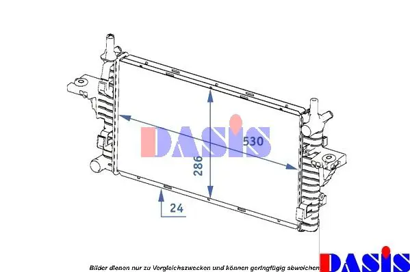 Handler.Part Radiator, engine cooling AKS DASIS 121001N 1