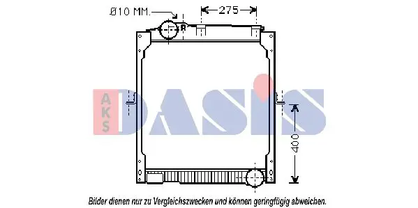 Handler.Part Radiator, engine cooling AKS DASIS 130033N 1