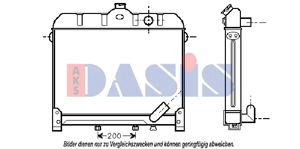 Handler.Part Radiator, engine cooling AKS DASIS 130970N 1