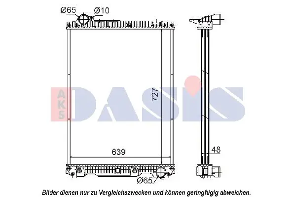 Handler.Part Radiator, engine cooling AKS DASIS 131060S 1