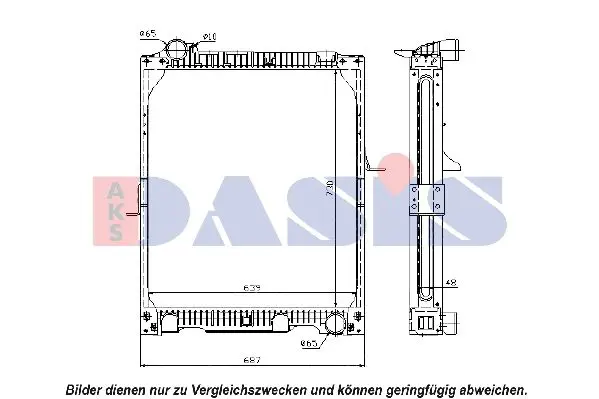 Handler.Part Radiator, engine cooling AKS DASIS 131100N 1