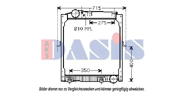 Handler.Part Radiator, engine cooling AKS DASIS 132300N 1