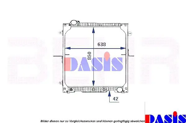 Handler.Part Radiator, engine cooling AKS DASIS 135280N 1