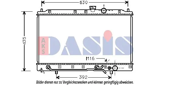 Handler.Part Radiator, engine cooling AKS DASIS 140054N 1