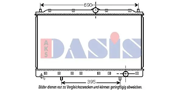 Handler.Part Radiator, engine cooling AKS DASIS 140063N 1