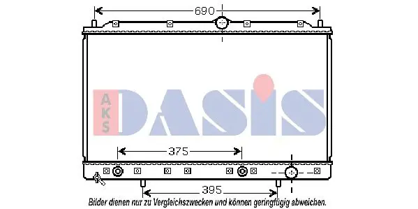 Handler.Part Radiator, engine cooling AKS DASIS 140064N 1