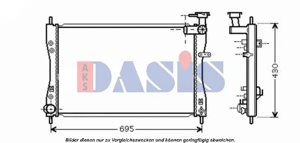 Handler.Part Radiator, engine cooling AKS DASIS 140079N 1