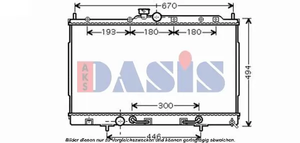 Handler.Part Radiator, engine cooling AKS DASIS 140085N 1