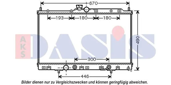 Handler.Part Radiator, engine cooling AKS DASIS 140104N 1