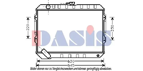 Handler.Part Radiator, engine cooling AKS DASIS 140370N 1