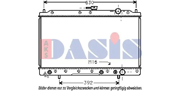 Handler.Part Radiator, engine cooling AKS DASIS 140720N 1