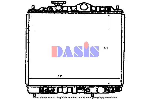 Handler.Part Radiator, engine cooling AKS DASIS 141350N 1