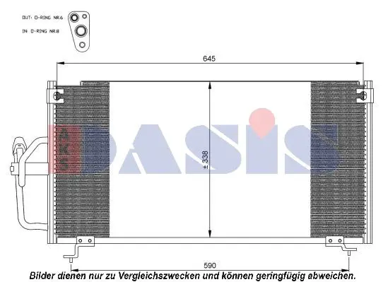 Handler.Part Condenser, air conditioning AKS DASIS 142017N 1