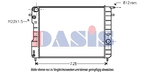 Handler.Part Radiator, engine cooling AKS DASIS 150044N 1