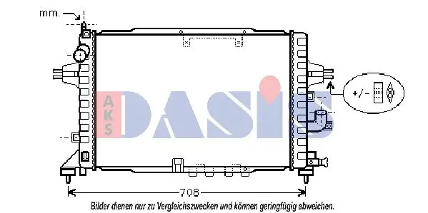 Handler.Part Radiator, engine cooling AKS DASIS 150064N 1