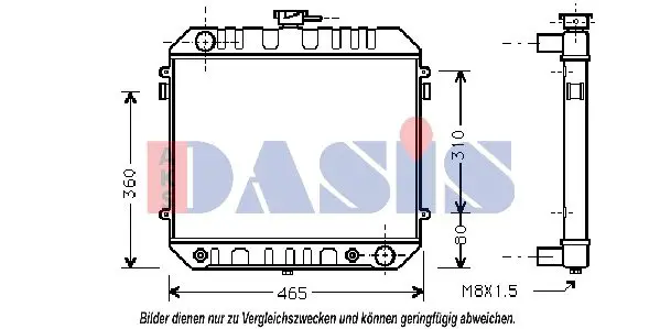 Handler.Part Radiator, engine cooling AKS DASIS 150090N 1