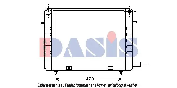 Handler.Part Radiator, engine cooling AKS DASIS 151230N 1