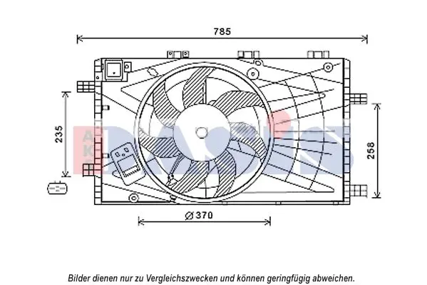 Handler.Part Fan, radiator AKS DASIS 158092N 1