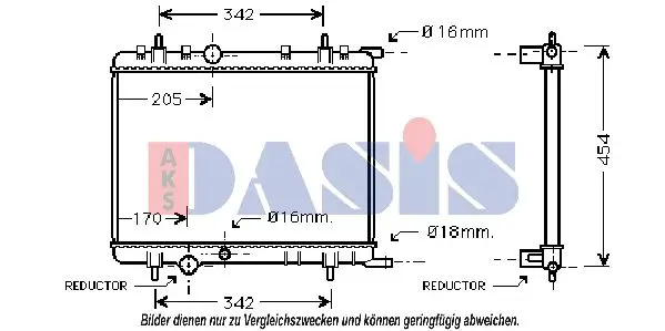 Handler.Part Radiator, engine cooling AKS DASIS 160072N 1