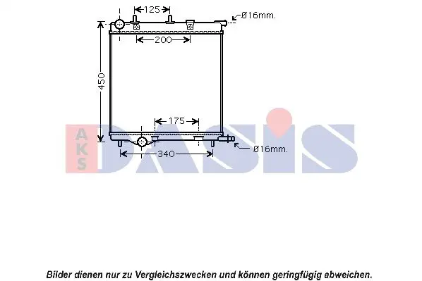 Handler.Part Radiator, engine cooling AKS DASIS 160112N 1