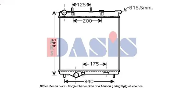 Handler.Part Radiator, engine cooling AKS DASIS 160114N 1