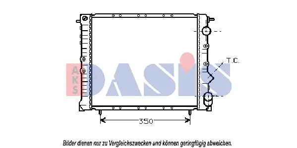 Handler.Part Radiator, engine cooling AKS DASIS 180043N 1