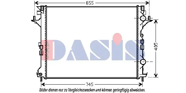 Handler.Part Radiator, engine cooling AKS DASIS 180073N 1