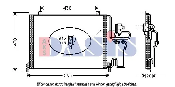 Handler.Part Condenser, air conditioning AKS DASIS 182015N 1