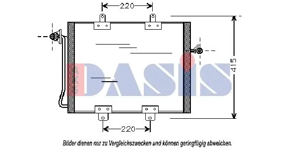 Handler.Part Condenser, air conditioning AKS DASIS 182210N 1