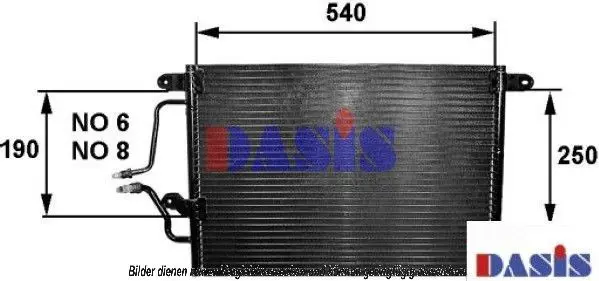 Handler.Part Condenser, air conditioning AKS DASIS 182260N 1