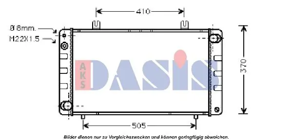 Handler.Part Radiator, engine cooling AKS DASIS 190001N 1