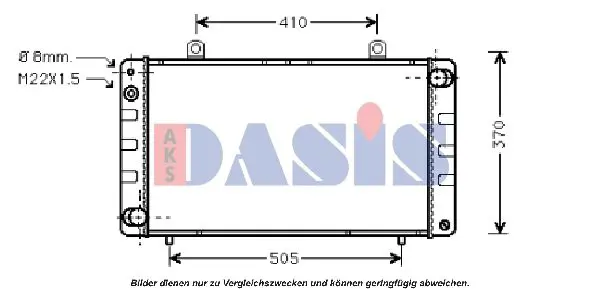 Handler.Part Radiator, engine cooling AKS DASIS 190040N 1