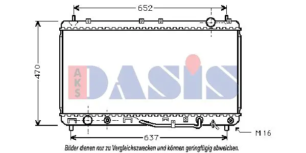 Handler.Part Radiator, engine cooling AKS DASIS 211970N 1