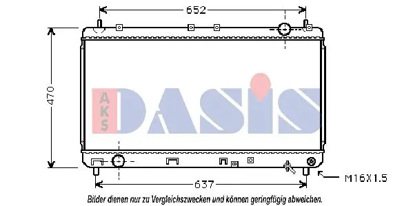 Handler.Part Radiator, engine cooling AKS DASIS 213770N 1