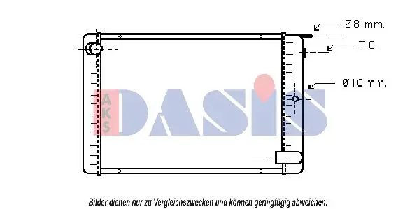 Handler.Part Radiator, engine cooling AKS DASIS 220420N 1