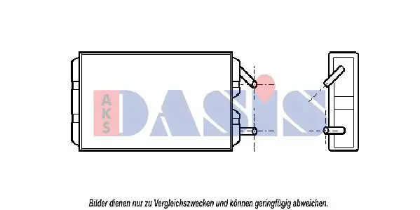 Handler.Part Heat exchanger, interior heating AKS DASIS 229080N 1