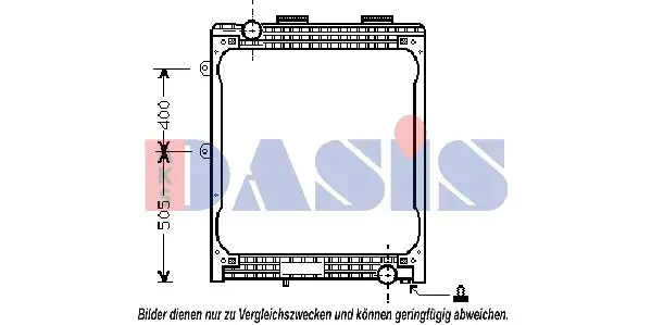 Handler.Part Radiator, engine cooling AKS DASIS 260140N 1