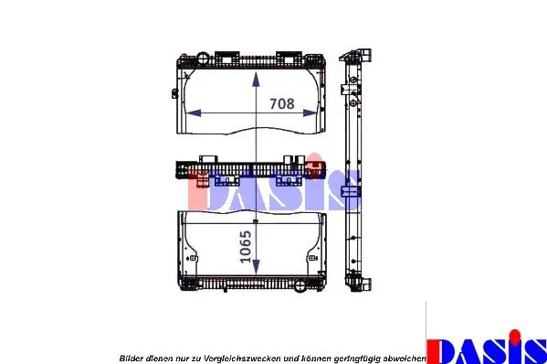 Handler.Part Radiator, engine cooling AKS DASIS 260760N 1