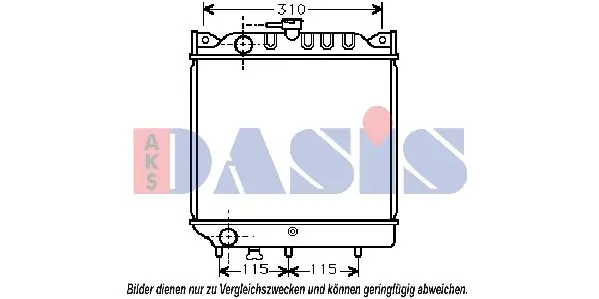 Handler.Part Radiator, engine cooling AKS DASIS 320010N 1