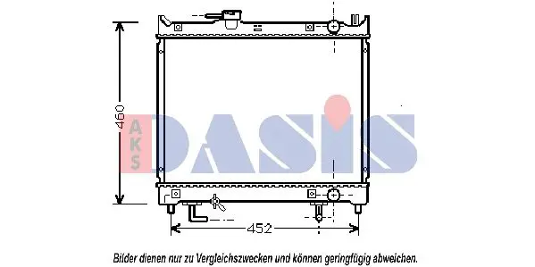 Handler.Part Radiator, engine cooling AKS DASIS 320011N 1