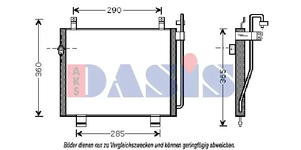 Handler.Part Condenser, air conditioning AKS DASIS 320018N 1