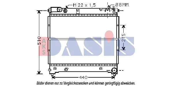 Handler.Part Radiator, engine cooling AKS DASIS 320019N 1